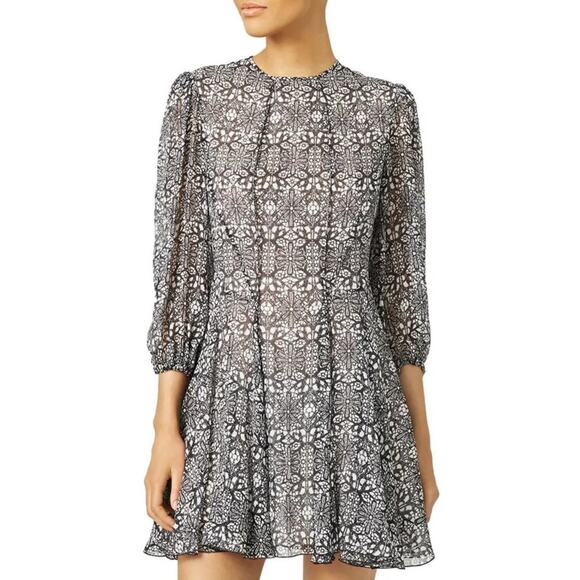 Derek Lam Black Kaleidoscope Dress in Black and Creme Size 2 (US) - Picture 1 of 3